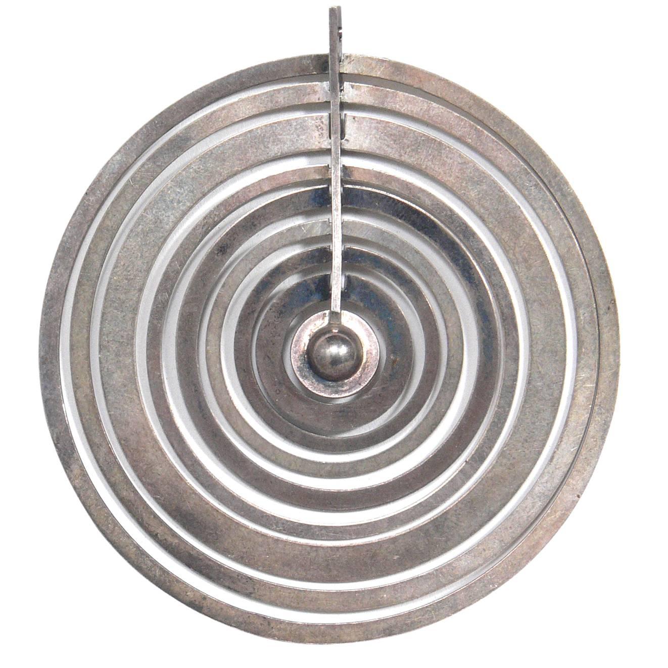 Sculptural Sterling Silver Pendant by Tapio Wirkkala