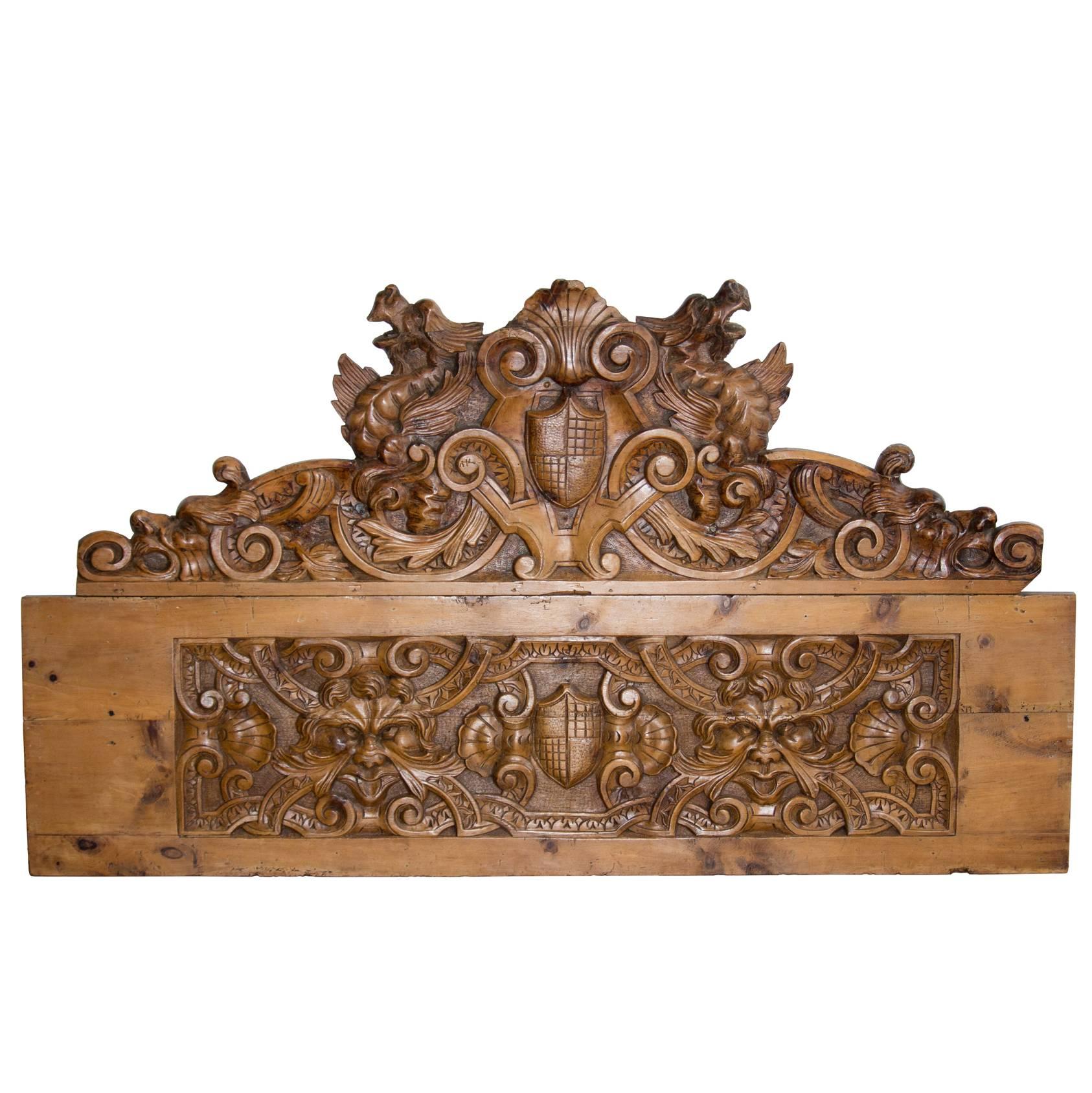 Large 19th Century French Pine Carving