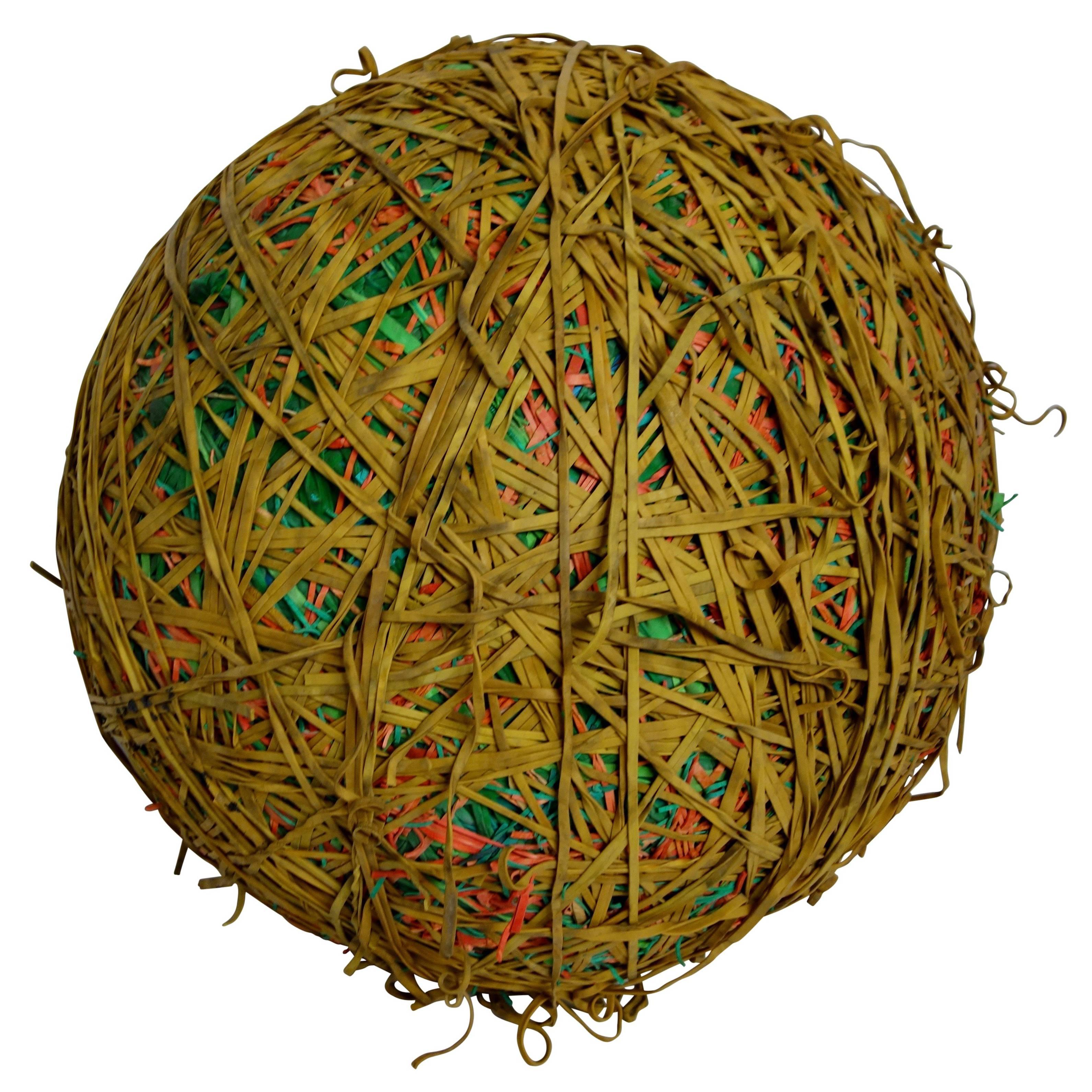 300 Pound Rubber Band Ball by a NY Rubber Band Sculpture Artist