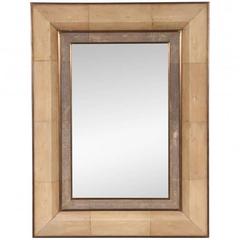 R 
Y Augousti Shagreen Sharkskin Mirror