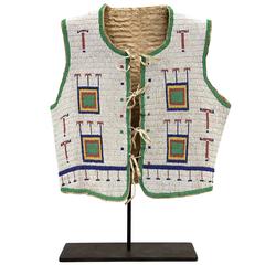 Antique Native American Beaded Vest, Sioux (Plains), 19th Century