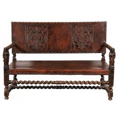 Antique Carved Jacobian Style Settee
