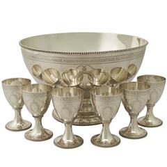 Vintage Sterling Silver Punch Bowl and Goblets by CJ Vander Ltd - Elizabeth II 6
