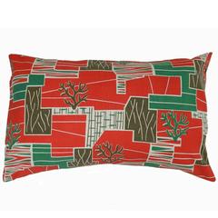 Two Throw Pillows Accent Cushions French Vintage Mid-Century Fabric 10