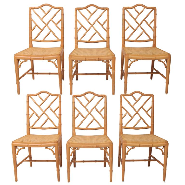 Hollywood Regency Bamboo Chairs at 1stDibs