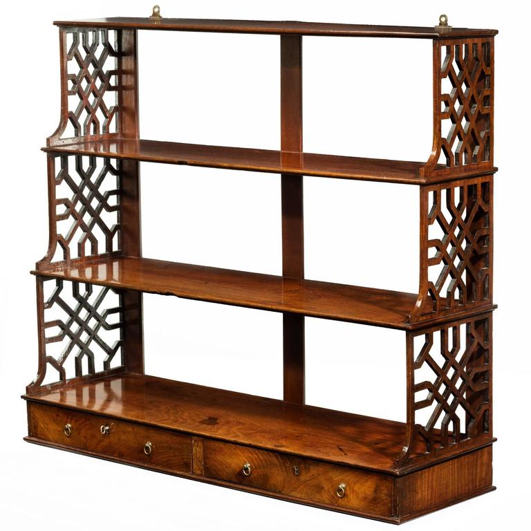18th Century Mahogany Hanging Wall Shelves For Sale at 1stdibs