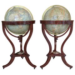 Pair of Terrestrial and Celestial Library Globes by Thomas Malby 12