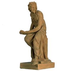 Terracotta Statue "La Comédie" after Louis-Claude Vassé