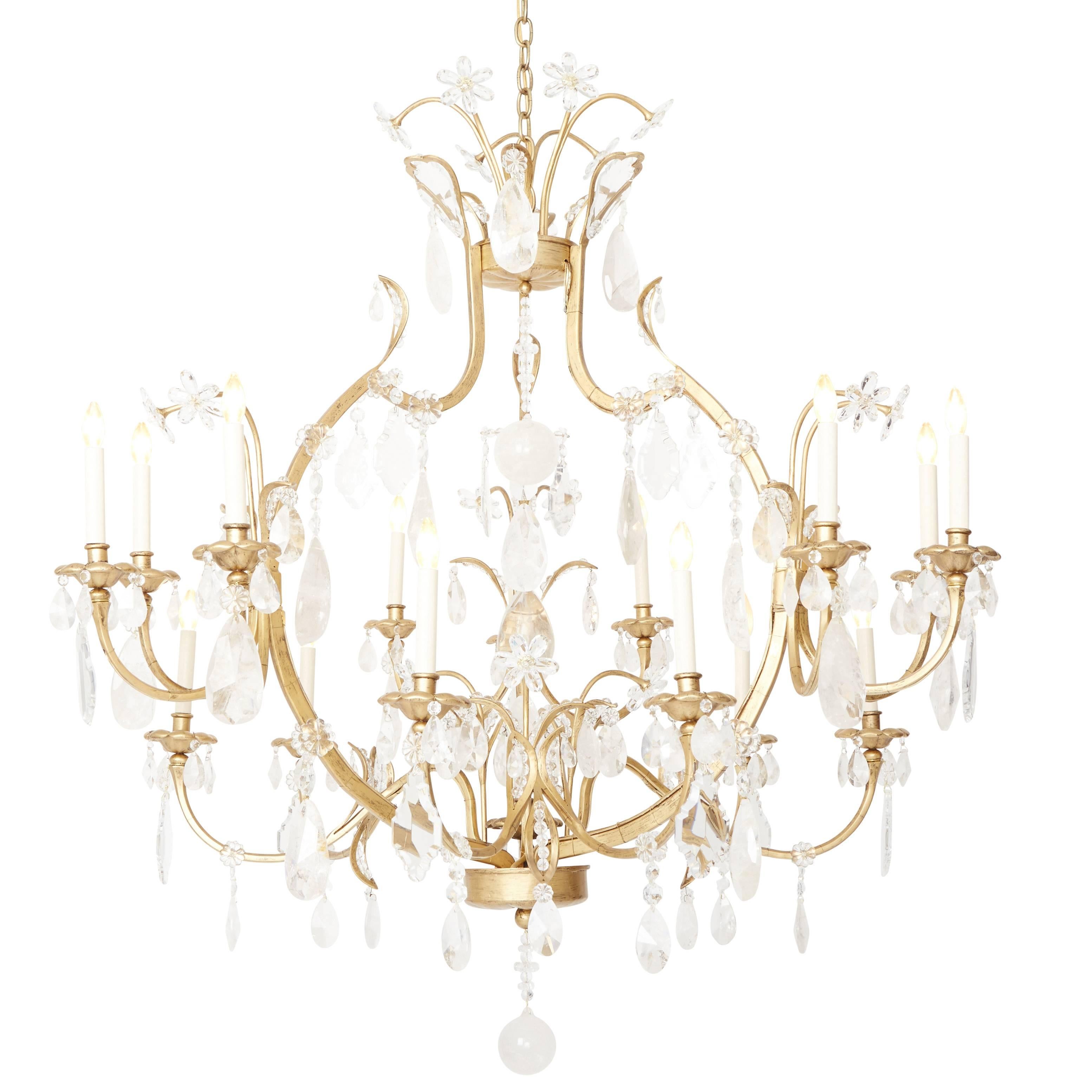 Le lustre Rochambeau de David Duncan, style Louis XV, en stock en vente