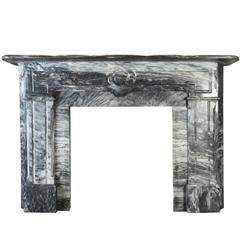 Gray Marble Mantle with Rondelle, circa 1900