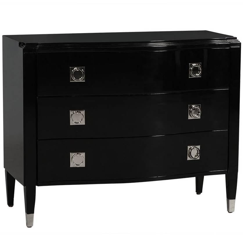 Black Lacquered Mayfair Bedside Chest