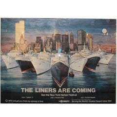 "The Liners Are Coming" Vintage Poster by Letizia Pitigliani