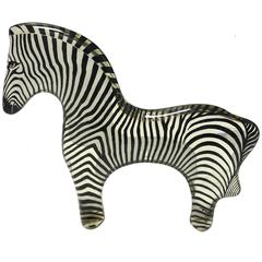 Abraham Palatnik Lucite Acrylic Large Zebra Sculpture