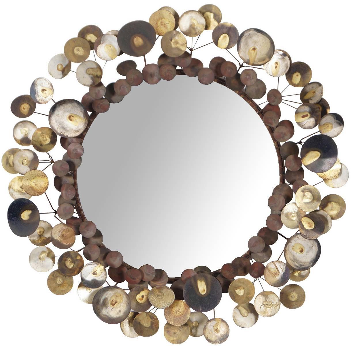 Vintage "Raindrops" Wall Mirror by Curtis Jere
