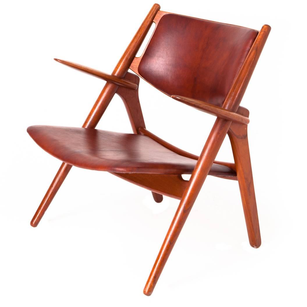 Hans Wegner Sawbuck Easy Chair For Sale