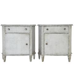 Antique Pair of 19th Century Swedish Bedside Cabinets