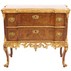 Altona Walnut and Giltwood Commode Manufactured by Köster, Denmark, circa 1770