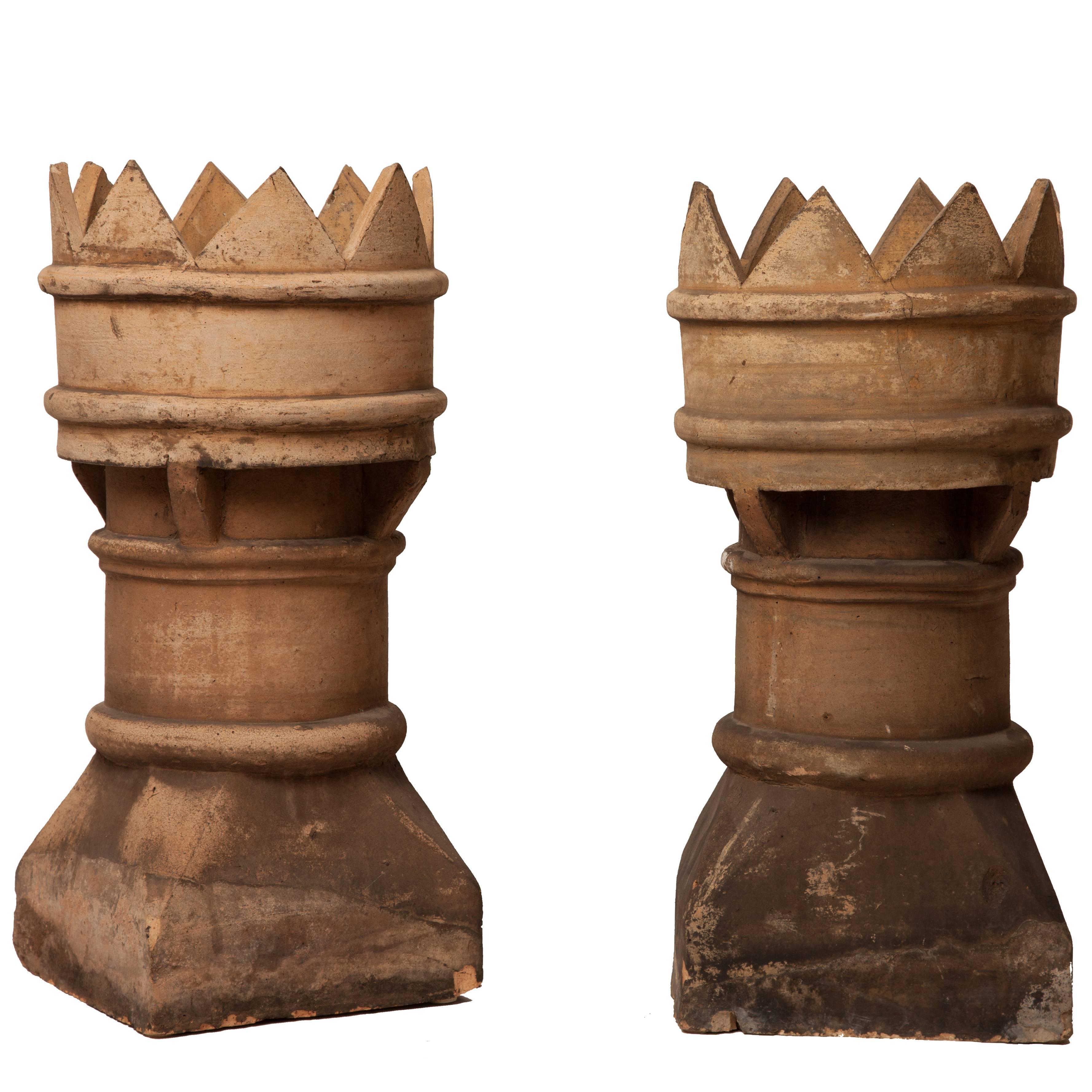Pair of Antique English Chimney Pots