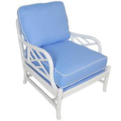 Ficks Reed Blue and White Lounger