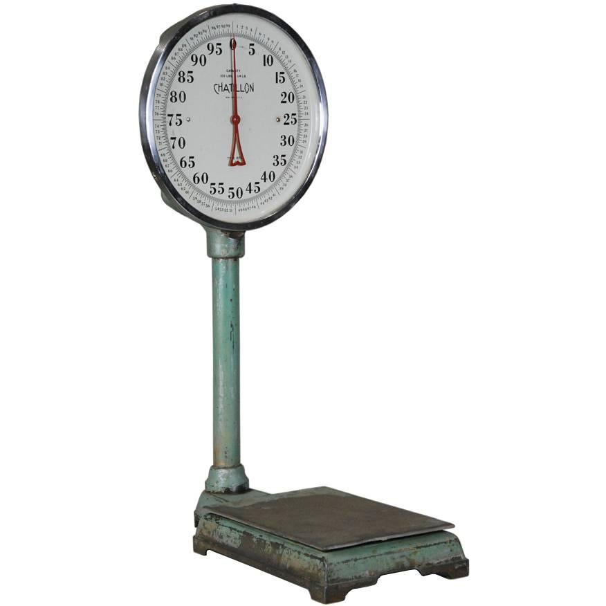 1930 Chatillon Lollipop 100 lb Industrial Floor Scale