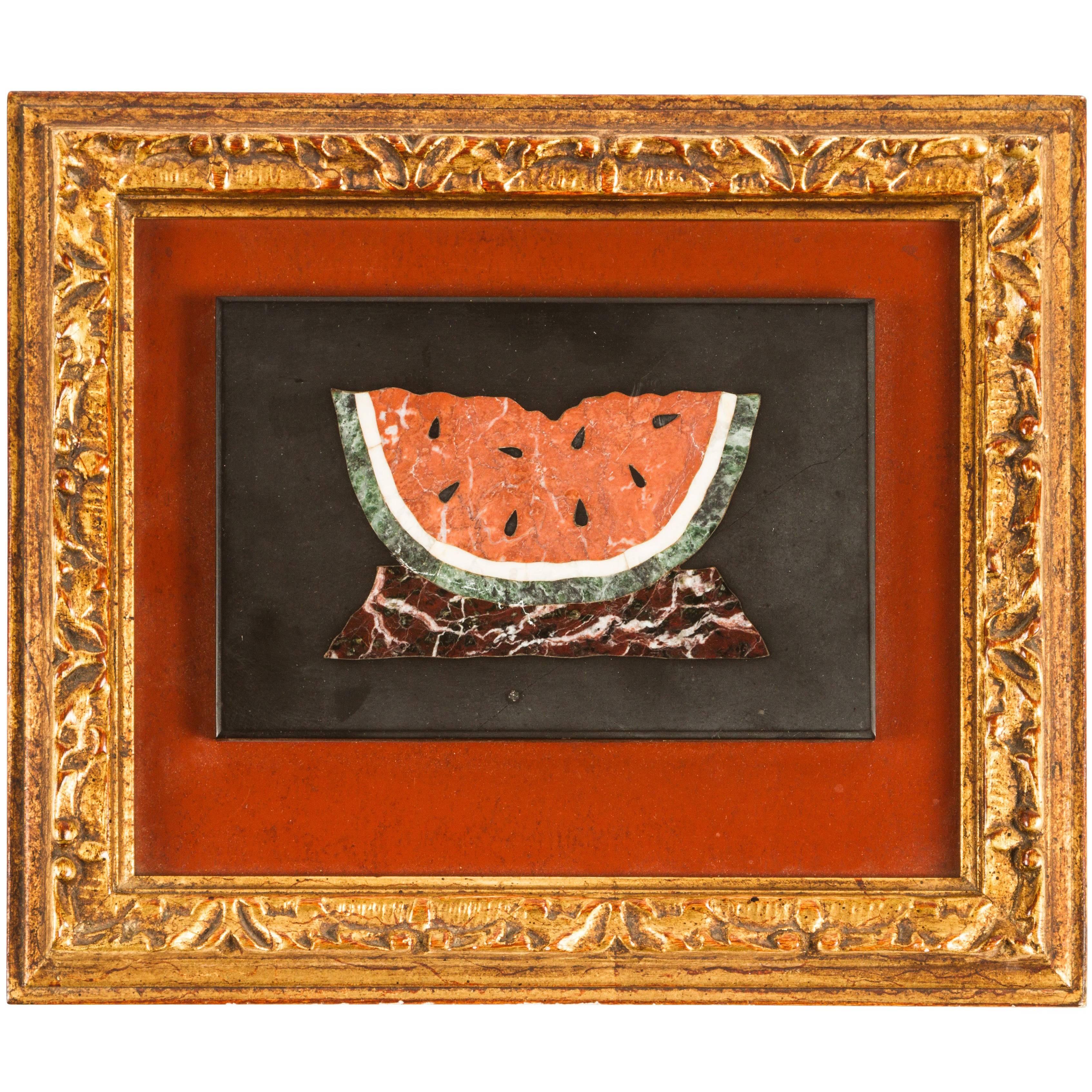 Pietra Dura "Painting" of a Watermelon