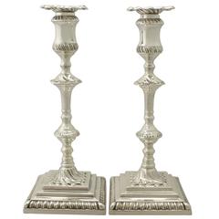 1910s George V, George II Style Sterling Silver Candlesticks 6