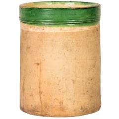 Green Banded Pot from Early 20th Century England