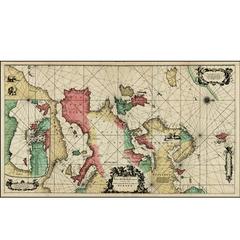 Rare 1710 Hand-Colored Map of Europe