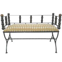 1960s Wrought Iron Bench