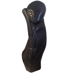 African Shona Sculpture Titled "Resting Spirit" by Factor Ziira