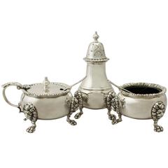 Vintage Sterling Silver Condiment Set, Elizabeth II 10