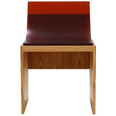 401 Chair in Hand Oiled Solid Wood with Cast Industrial Rubber Slab Seat 11