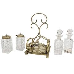 19th Century Cruet Glass Condiment Caddy