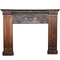 18th Century Handcarved French Fireplace Surround