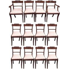 Set of 12 English 19th Century Dining Chairs
