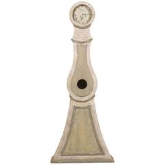 Floor Clock from Sweden with Circle Face and Tear Drop Shape, 19th Century
