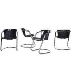 Willy Rizzo Dining Chairs for Cidue, Italy