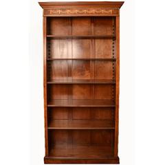 Sheraton Style Burr Walnut Open Bookcase