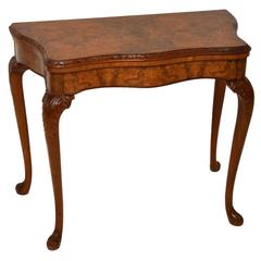 Antique Burr Walnut Card Table