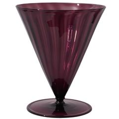 Large Art Deco Soffiati Venini Murano Glass Vase Design by Martinuzzi