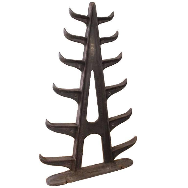 Cast Iron Storage Rack Vintage Industrial Shelving Display Unit