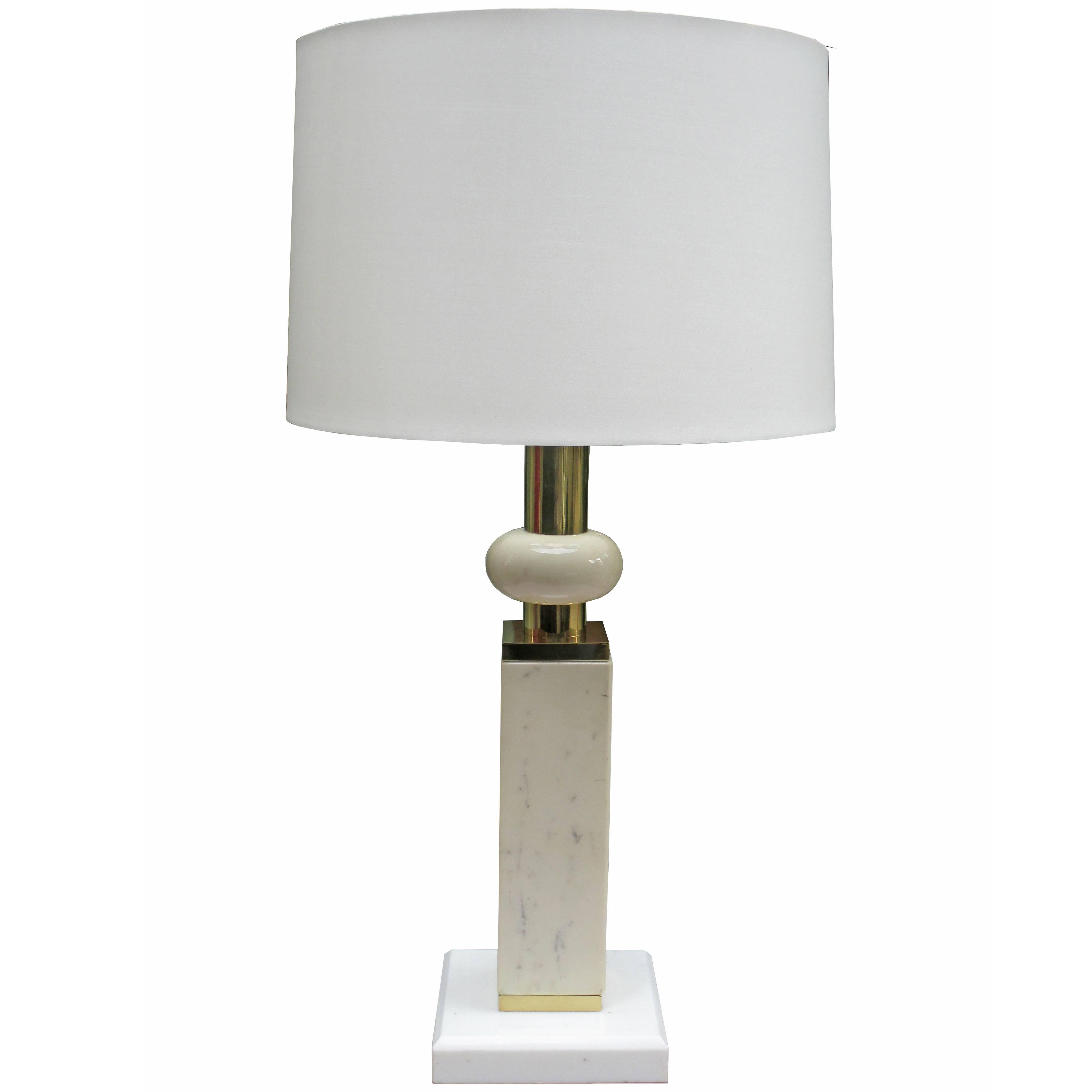 Modernist Marble Table Lamp For Sale