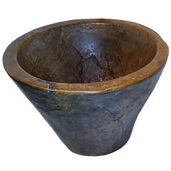 Large Carved Teak Wood Bowl 9