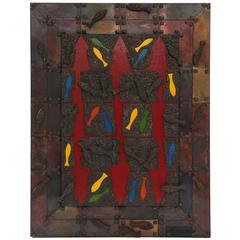 William de Lillo Brutalist Metal Wall Sculpture 6