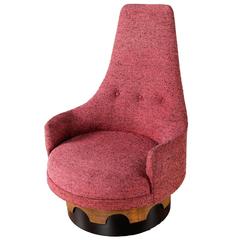 Retro Adrian Pearsall Strictly Spanish High Back Swivel Chair, Circa 1960s