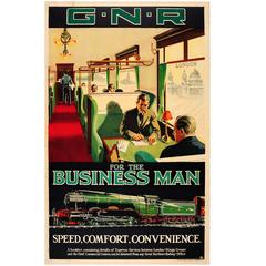 Original Antique Great Northern Railway Poster "G.N.R. for the Business Man"