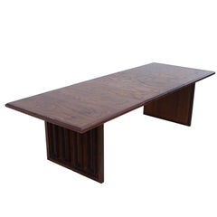 Phillip Lloyd Powell Style Oak and Walnut Dining Table