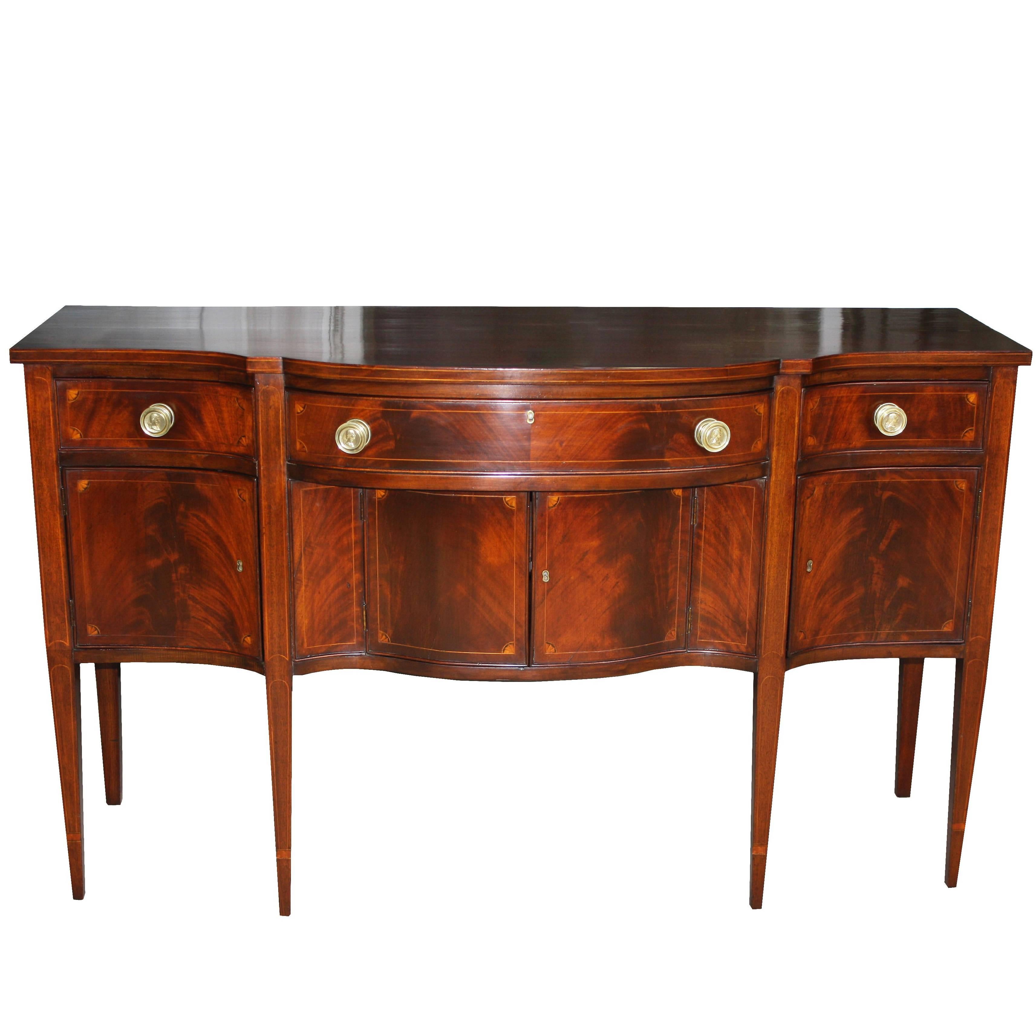 American Federal Sideboard with George Washington Commemorative Brasses