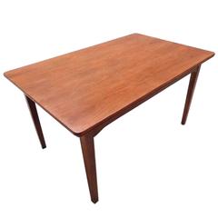 Danish Teak Extending Dining Table Midcentury, 1960s