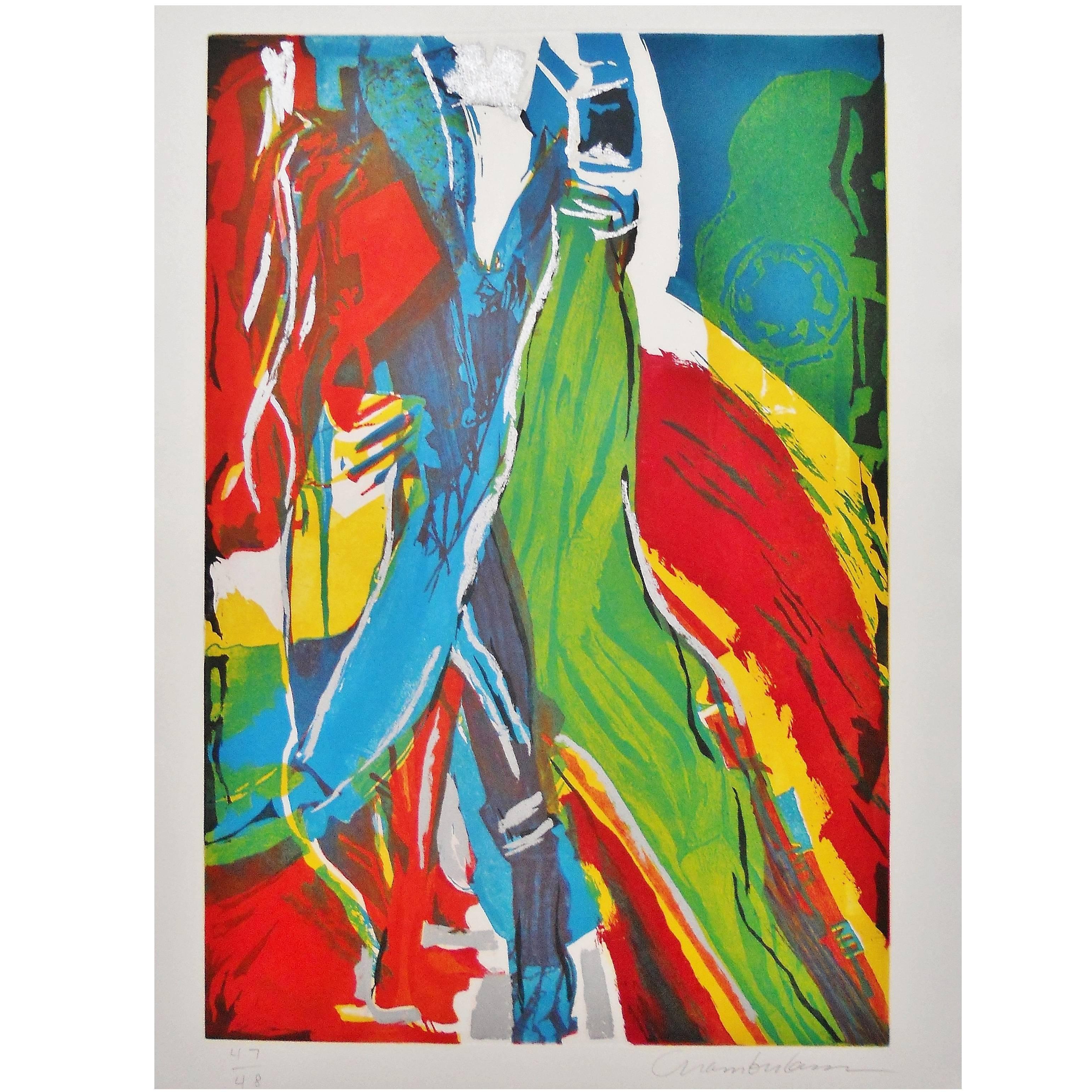 John Chamberlain Print 'Sing & Swallow' from 'Natural Landscape' Suite For Sale